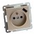 Miniatura zdjęcia: GP-1RZPUSB/m/39 Gniazdo pojedyncze z uziemieniem i ładowarką USB 5V 2,1A oraz z przesłonami torów prądowych 16A (Szybkozłącza) Szampański Złoty Ospel Sonata - Widok z przodu