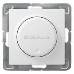ŁP-8Y/m/00 Ściemniacz naciskowo-obrotowy 40-400W (Zaciski śrubowe)  Biały