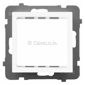 AP45-1G/m/00 Adapter podtynkowy systemu OSPEL 45 do serii As Biały Ospel As - Widok z przodu