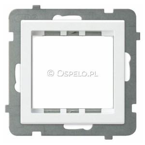 AP45-1R/m/00 Adapter podtynkowy systemu OSPEL 45 do serii Sonata Biały Ospel Sonata - Widok z przodu