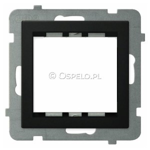 AP45-1R/m/33 Adapter podtynkowy systemu OSPEL 45 do serii Sonata Czarny Metalik Ospel Sonata - Widok z przodu
