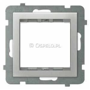 AP45-1R/m/38 Adapter podtynkowy systemu OSPEL 45 do serii Sonata  Srebro Mat