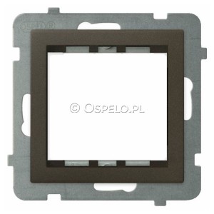 AP45-1R/m/40 Adapter podtynkowy systemu OSPEL 45 do serii Sonata Czekoladowy Metalik Ospel Sonata - Widok z przodu