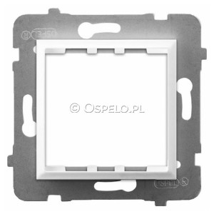 AP45-1U/m/00 Adapter podtynkowy systemu OSPEL 45 do serii Aria Biały Ospel Aria - Widok z przodu