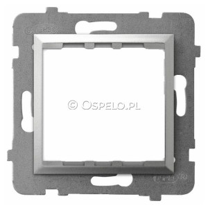 AP45-1U/m/18 Adapter podtynkowy systemu OSPEL 45 do serii Aria Srebro Ospel Aria - Widok z przodu