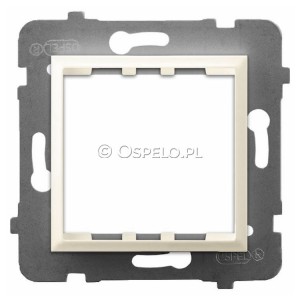 AP45-1U/m/27 Adapter podtynkowy systemu OSPEL 45 do serii Aria Ecru Ospel Aria - Widok z przodu