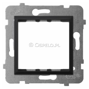 AP45-1U/m/33 Adapter podtynkowy systemu OSPEL 45 do serii Aria Czarny Metalik Ospel Aria - Widok z przodu