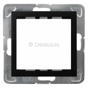 AP45-1Y/m/33 Adapter podtynkowy systemu OSPEL 45 do serii Impresja Czarny Metalik Ospel Impresja - Widok z przodu