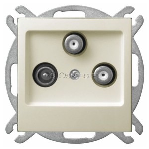 GPA-Y2S/m/27 Gniazdo RTV-SAT-SAT z dwoma wyjściami SAT Ecru Ospel Impresja - Widok z przodu