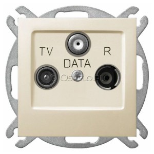 GPA-YD/m/27 Gniazdo RTV-DATA Ecru Ospel Impresja - Widok z przodu