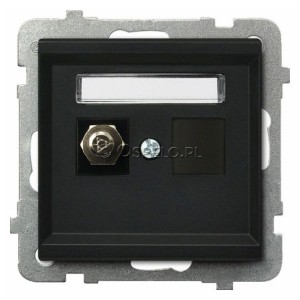 GPE-1R/m/33 Gniazdo ekwipotencjalne pojedyncze  Czarny Metalik