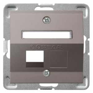 GPK-1YS/p/23 Pokrywa gniazda pojedynczego typu Keystone skośna Tytan Ospel Impresja - Widok z przodu