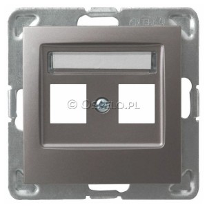 GPK-2Y/p/23 Pokrywa gniazda podwójnego typu Keystone prosta Tytan Ospel Impresja - Widok z przodu