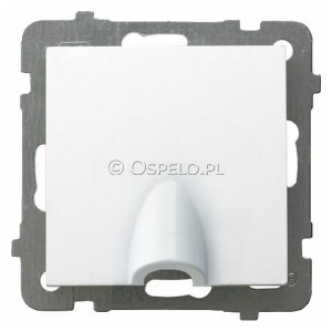 GPPK-1G/m/00 Przyłącze kablowe Biały Ospel As - Widok z przodu