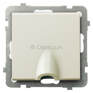 GPPK-1R/m/27 Przyłącze kablowe Ecru Ospel Sonata - Widok z przodu