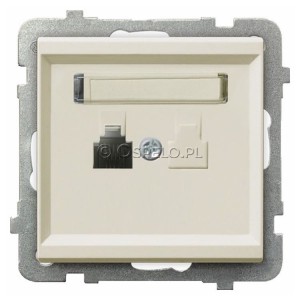 GPT-1R/m/27 Gniazdo telefoniczne pojedyncze  Ecru