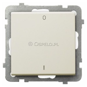 ŁP-11R/m/27 Łącznik dwubiegunowy 16A (Szybkozłącza) Ecru Ospel Sonata - Widok z przodu