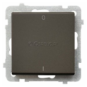 ŁP-11R/m/40 Łącznik dwubiegunowy 16A (Szybkozłącza) Czekoladowy Metalik Ospel Sonata - Widok z przodu