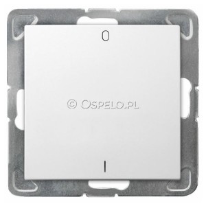 ŁP-11Y/m/00 Łącznik dwubiegunowy 16A (Szybkozłącza) Biały Ospel Impresja - Widok z przodu