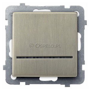 ŁP-1RMS/m/44 Łącznik pojedynczy z podświetleniem Nowe Srebro Ospel Sonata Nowe Srebro - Widok z przodu