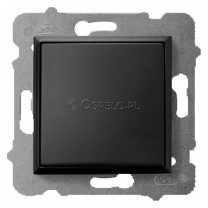 ŁP-1U/m/33 Łącznik pojedynczy 10A (Szybkozłącza) Czarny Metalik Ospel Aria - Widok z przodu