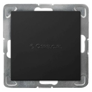 ŁP-1Y/m/33 Łącznik pojedynczy 16A (Szybkozłącza) Czarny Metalik Ospel Impresja - Widok z przodu