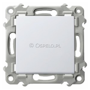 ŁP-1Z/m/00 Łącznik pojedynczy 10A (Szybkozłącza) Biały Ospel Szafir - Widok z przodu