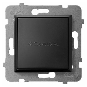 ŁP-21U/m/33 Łącznik zwierny pojedynczy 10A (Szybkozłącza) Czarny Metalik Ospel Aria - Widok z przodu