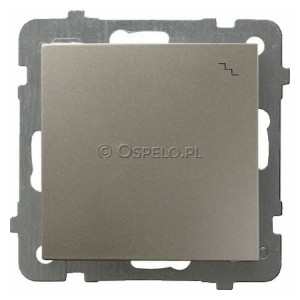 ŁP-3G/m/45 Łącznik schodowy pojedynczy 10A (Zaciski śrubowe) Satyna Light Ospel As - Widok z przodu