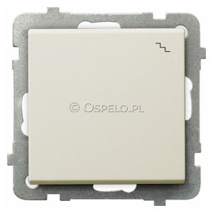 ŁP-3R/m/27 Łącznik schodowy 16A (Szybkozłącza) Ecru Ospel Sonata - Widok z przodu