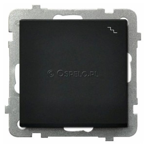 ŁP-3R/m/33 Łącznik schodowy 16A (Szybkozłącza) Czarny Metalik Ospel Sonata - Widok z przodu