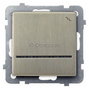 ŁP-3RMS/m/44 Łącznik schodowy z podświetleniem Nowe Srebro Ospel Sonata Nowe Srebro - Widok z przodu