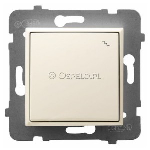 ŁP-3U/m/27 Łącznik schodowy 10A (Szybkozłącza) Ecru Ospel Aria - Widok z przodu