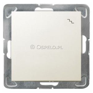 ŁP-3Y/m/27 Łącznik schodowy 16A (Szybkozłącza) Ecru Ospel Impresja - Widok z przodu