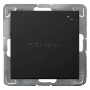 ŁP-3Y/m/33 Łącznik schodowy 16A (Szybkozłącza) Czarny Metalik Ospel Impresja - Widok z przodu