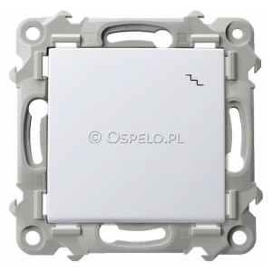 ŁP-3Z/m/00 Łącznik schodowy 10A (Szybkozłącza) Biały Ospel Szafir - Widok z przodu