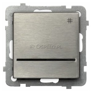 ŁP-4RMS/m/37 Łącznik krzyżowy z podświetleniem Stal Inox Ospel Sonata Stal Inox - Widok z przodu