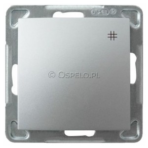 ŁP-4Y/m/18 Łącznik krzyżowy 16A (Szybkozłącza) Srebro Ospel Impresja - Widok z przodu