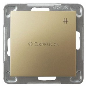 ŁP-4Y/m/28 Łącznik krzyżowy 16A (Szybkozłącza) Złoty Metalik Ospel Impresja - Widok z przodu