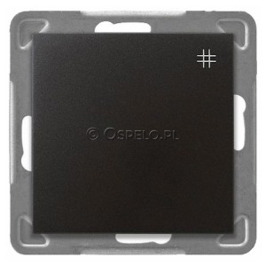 ŁP-4Y/m/50 Łącznik krzyżowy 16A (Szybkozłącza) Antracyt Ospel Impresja - Widok z przodu