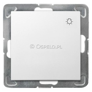 ŁP-5Y/m/00 Przycisk z symbolem światła 10A (Szybkozłącza) Biały Ospel Impresja - Widok z przodu