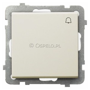ŁP-6R/m/27 Przycisk zwierny dzwonkowy 10A (Szybkozłącza)  Ecru
