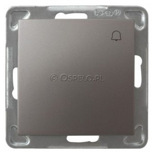 ŁP-6Y/m/23 Przycisk dzwonkowy 10A (Szybkozłącza) Tytan Ospel Impresja - Widok z przodu