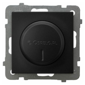 ŁP-8GL2/m/33 Ściemniacz do LED 0-100W (Zaciski śrubowe) Czarny Metalik Ospel As - Widok z przodu