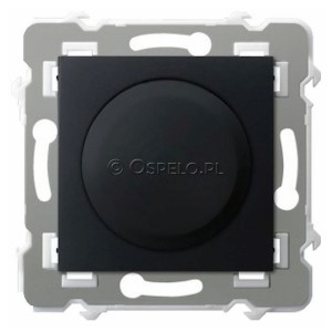 ŁP-8ZL2/m/33 Ściemniacz do LED 0-100W (Zaciski śrubowe) Czarny Metalik Ospel Szafir - Widok z przodu