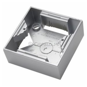 PNP-1G/18 Puszka instalacyjna do serii As pojedyncza Srebro Ospel As - Widok z przodu