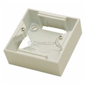 PNP-1G/27 Puszka instalacyjna do serii As pojedyncza Ecru Ospel As - Widok z przodu