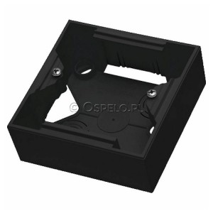 PNP-1G/33 Puszka instalacyjna do serii As pojedyncza Czarny Metalik Ospel As - Widok z przodu