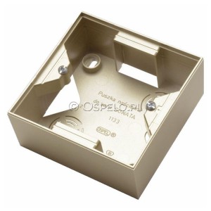 PNP-1R/39 Puszka instalacyjna do serii SONATA pojedyncza Szampański Złoty Ospel Sonata - Widok z przodu