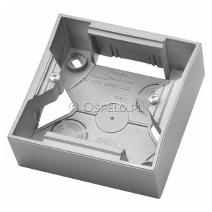 PNP-1Y/18 Puszka natynkowa pojedyncza Srebro Ospel Impresja - Widok z przodu